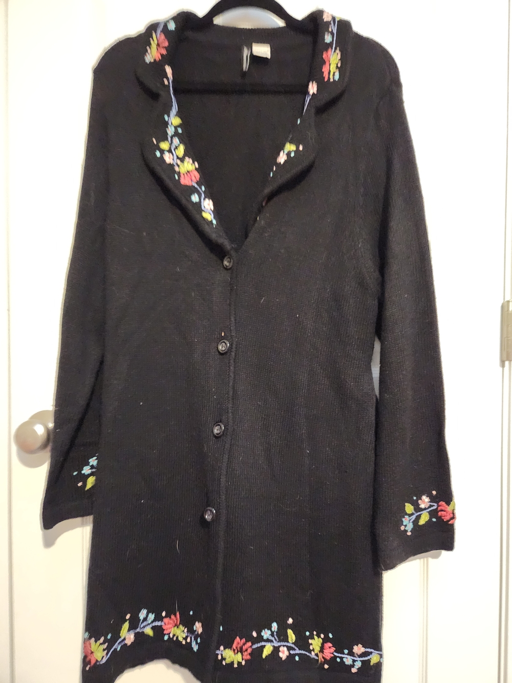 jason maxwell Black Knit Long Cardigan